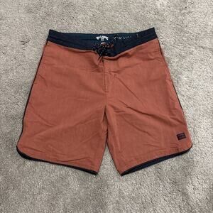 Billabong Board Shorts Mens 30 Red Recycler 73 Lo Tide